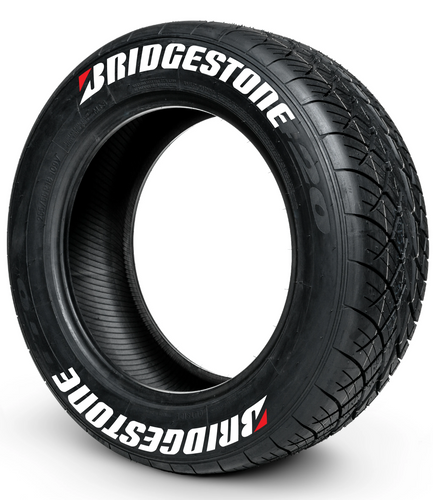 Bridgestone ( 8x Rubber Decals, Adhesive & Instructions Included )