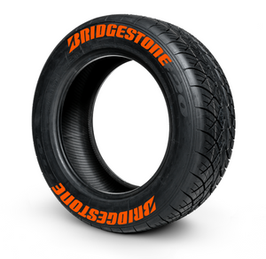 Bridgestone ( 8x Rubber Decals, Adhesive & Instructions Included )