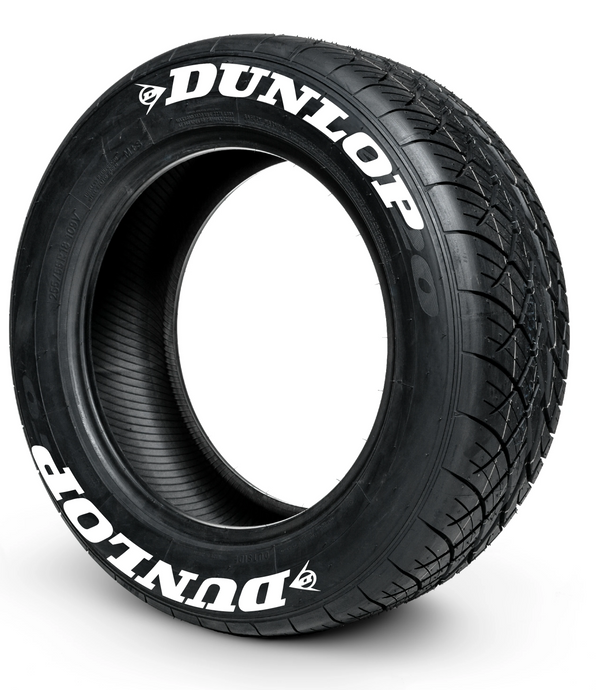 Dunlop ( 8x Rubber Decals, Adhesive & Instructions Included )