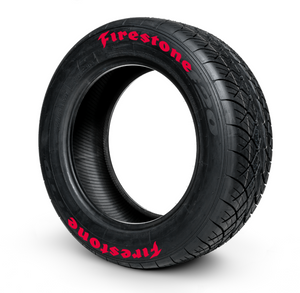 Firestone ( 8x Rubber Decals, Adhesive & Instructions Included )