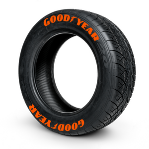 Goodyear ( 8x Rubber Decals, Adhesive & Instructions Included )