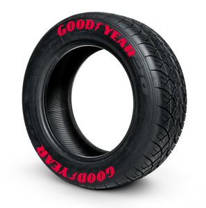 Goodyear ( 8x Rubber Decals, Adhesive & Instructions Included )