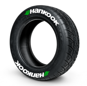 Hankook ( 8x Rubber Decals, Adhesive & Instructions Included )