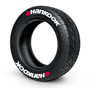 Hankook ( 8x Rubber Decals, Adhesive & Instructions Included )