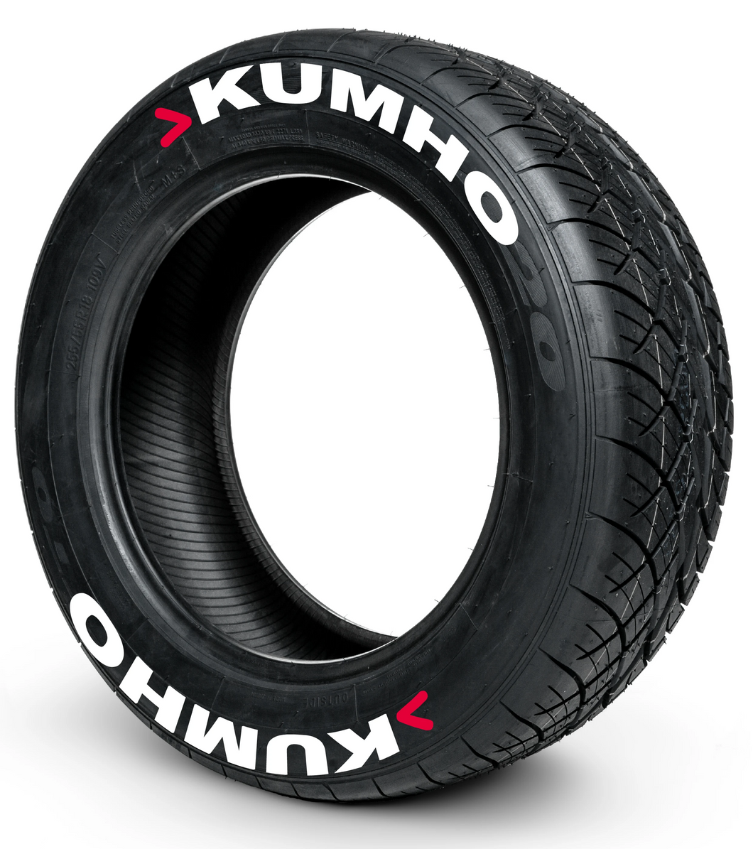 Kumho ( 8x Rubber Decals, Adhesive & Instructions Included )