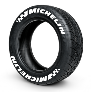 Michelin Flag ( 8x Rubber Decals, Adhesive & Instructions Included )