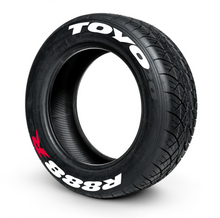 Load image into Gallery viewer, Toyo R888 R ( 8x Rubber Decals, Adhesive &amp; Instructions Included )