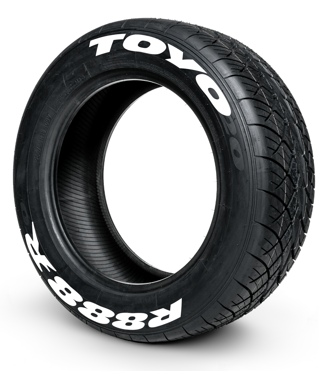 Toyo R888 R ( 8x Rubber Decals, Adhesive & Instructions Included )