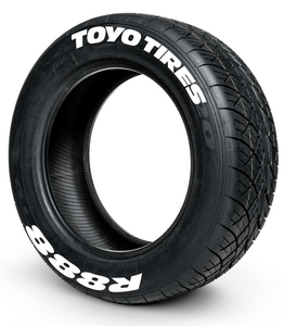 Toyo Tires R888 ( 8x Rubber Decals, Adhesive & Instructions Included )